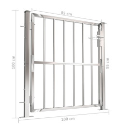 Portail de jardin 100x100 cm Acier inoxydable