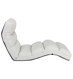 Chaise pliable de sol Blanc Similicuir