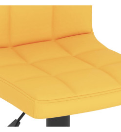 Tabourets de bar lot de 2 jaune moutarde tissu