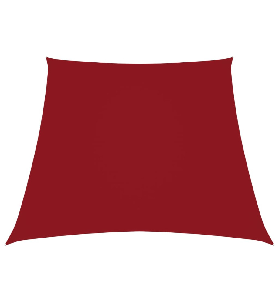 Voile de parasol Tissu Oxford trapèze 2/4x3 m Rouge