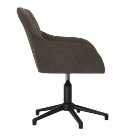 Chaise pivotante de bureau Gris foncé Velours