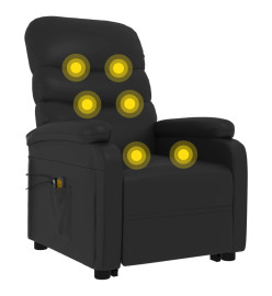 Fauteuil de massage Noir Similicuir