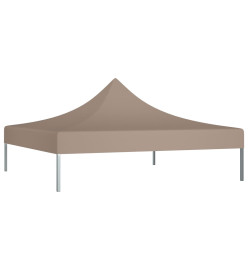 Toit de tente de réception 2x2 m Taupe 270 g/m²