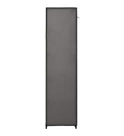 Armoire avec compartiments et tiges Gris 150x45x176 cm Tissu