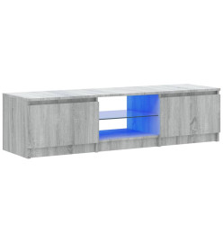 Meuble TV avec lumières LED Sonoma gris 140x40x35,5 cm