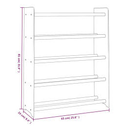 Étagère à chaussures Marron 65x24x81 cm Bois d'ingénierie
