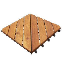 Tuiles de terrasse 30 pcs Marron 30x30 cm Bois massif d'acacia