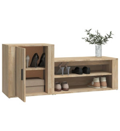 Armoire à chaussures Chêne sonoma 130x35x54cm Bois d'ingénierie