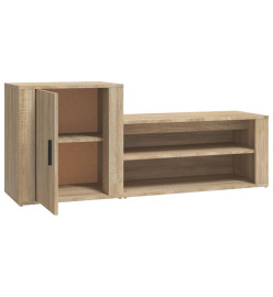 Armoire à chaussures Chêne sonoma 130x35x54cm Bois d'ingénierie