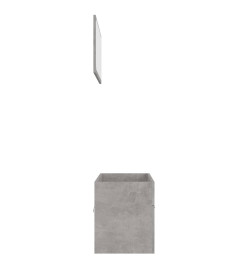 Ensemble de meubles de salle de bain 2 pcs Gris béton Aggloméré