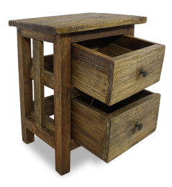 Table de chevet Bois de récupération massif 40 x 30 x 51 cm