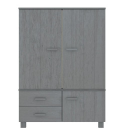 Garde-robe HAMAR Gris foncé 99x45x137 cm Bois massif de pin