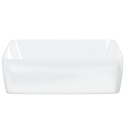 Lavabo blanc 48x37x13 cm céramique rectangle