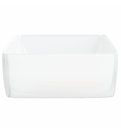 Lavabo blanc 48x37x13 cm céramique rectangle