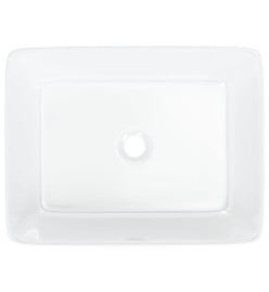 Lavabo blanc 48x37x13 cm céramique rectangle