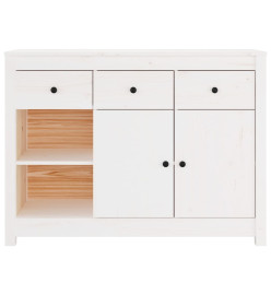 Buffet Blanc 100x35x74 cm Bois massif de pin