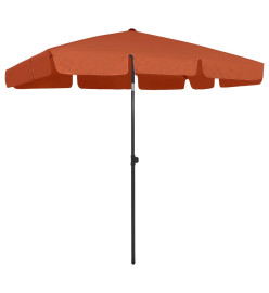 Parasol de plage Terre cuite 200x125 cm