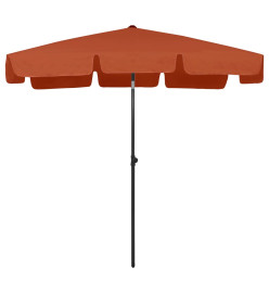 Parasol de plage Terre cuite 200x125 cm