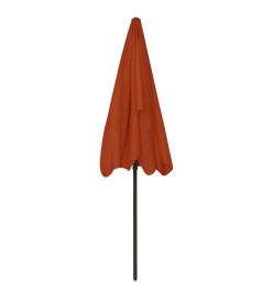 Parasol de plage Terre cuite 200x125 cm