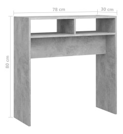 Table console Gris béton 78x30x80 cm Aggloméré