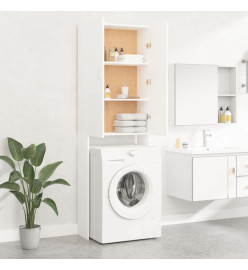 Meuble pour machine à laver Blanc 64x25,5x190 cm