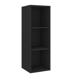 Ensemble de meubles TV 4 pcs Noir Bois d'ingénierie