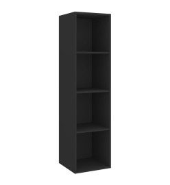 Ensemble de meubles TV 4 pcs Noir Bois d'ingénierie