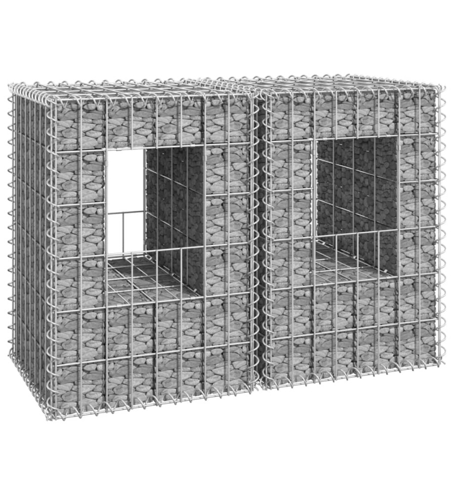 Poteaux à panier de gabion 2 pcs 40x40x60 cm Fer