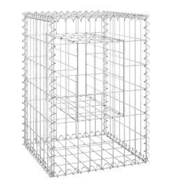 Poteaux à panier de gabion 2 pcs 40x40x60 cm Fer