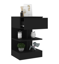 Tables de chevet 2 pcs Noir 40x35x65 cm