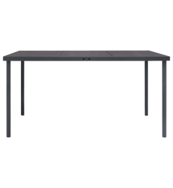 Table à dîner d'extérieur Anthracite 150x90x74 cm Acier