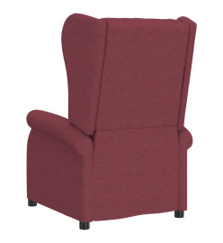 Fauteuil de massage électrique à oreilles rouge bordeaux tissu