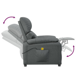 Fauteuil de massage Gris foncé Tissu