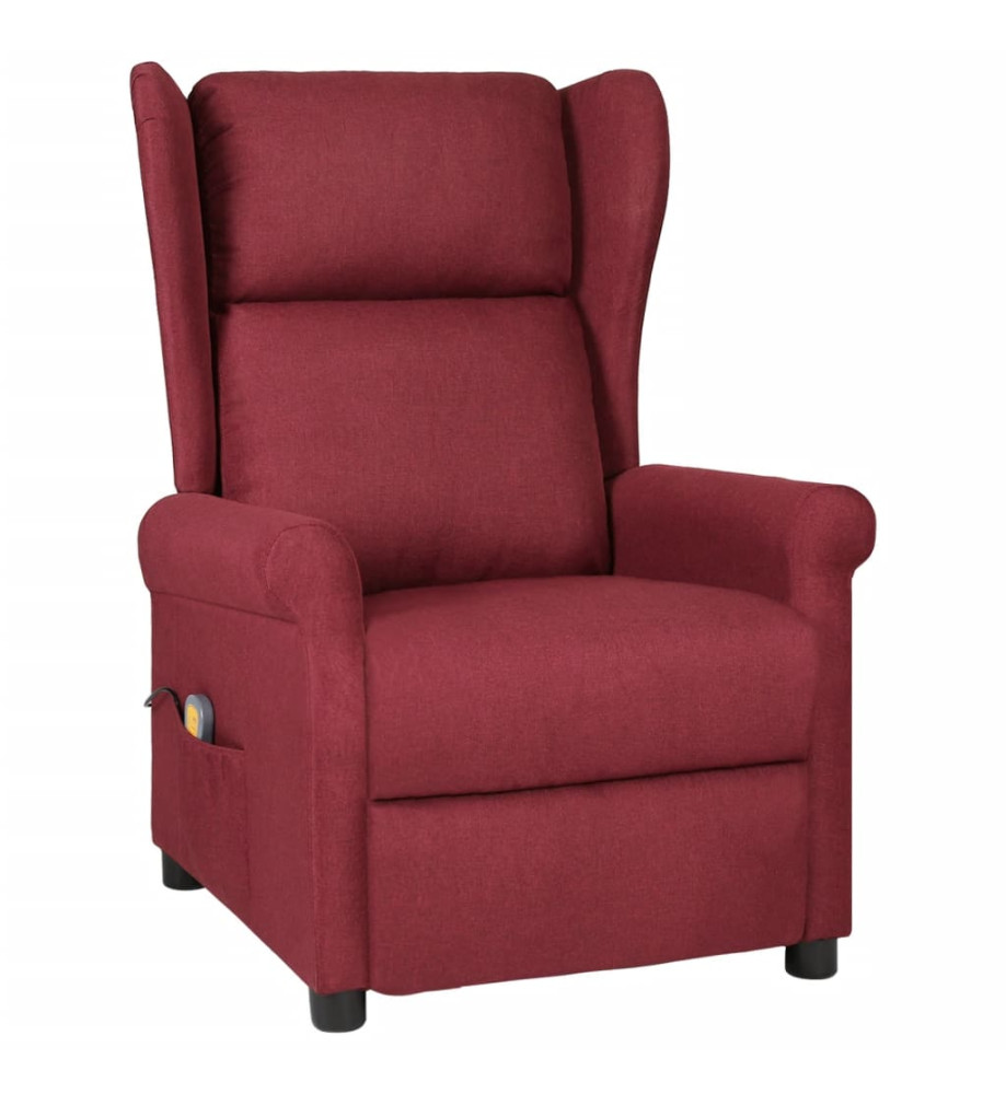 Fauteuil de massage Rouge bordeaux Tissu