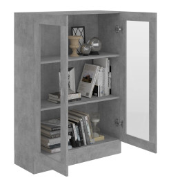 Armoire à vitrine Gris béton 82,5x30,5x115 cm Aggloméré