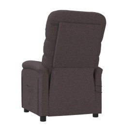 Fauteuil électrique de massage Marron foncé Tissu