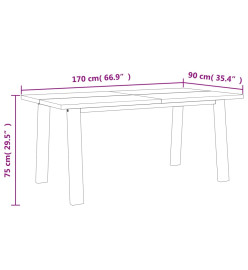 Table de salle à manger 170 x 90 cm Bois d'acacia massif