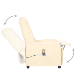 Fauteuil de massage Crème Similicuir