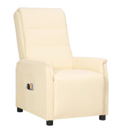 Fauteuil de massage électrique Crème Similicuir