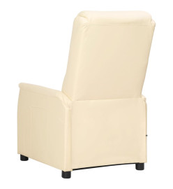 Fauteuil de massage électrique Crème Similicuir