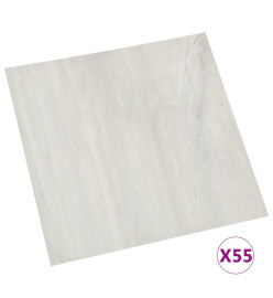 Planches de plancher autoadhésives 55 pcs PVC 5,11 m² Crème