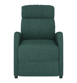 Fauteuil électrique de massage Vert foncé Tissu