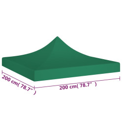 Toit de tente de réception 2x2 m Vert 270 g/m²