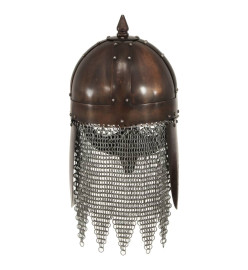 Casque de guerrier viking antique pour GN Cuivre Acier