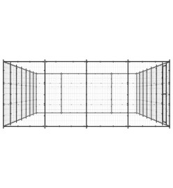 Chenil d'extérieur pour chiens Acier 33,88 m²