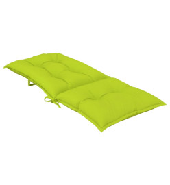 Coussins de chaise de jardin à dossier haut lot de 6 vert vif