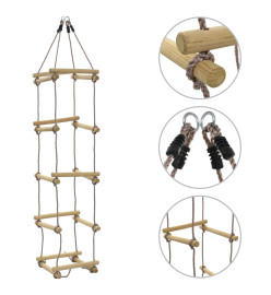 Échelle de corde pour enfants 200 cm Bois