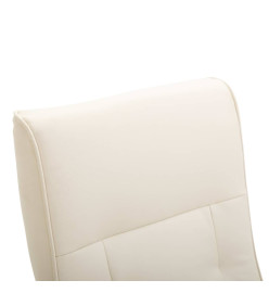 Fauteuil de massage blanc crème similicuir