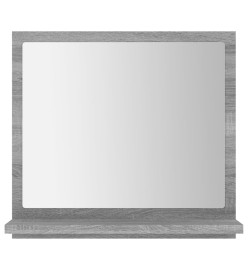 Miroir de bain Sonoma gris 40x10,5x37 cm Bois d'ingénierie