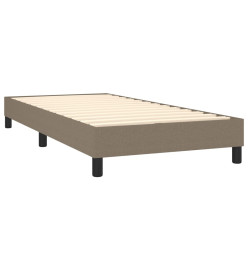 Lit à sommier tapissier avec matelas Taupe 90x200 cm Tissu